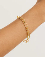 Load image into Gallery viewer, Gold Vermeil Shield Bracelet
