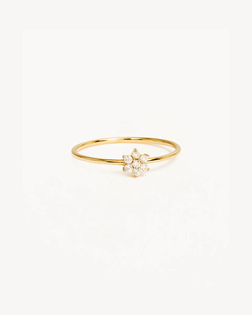 Crystal Lotus Flower Ring