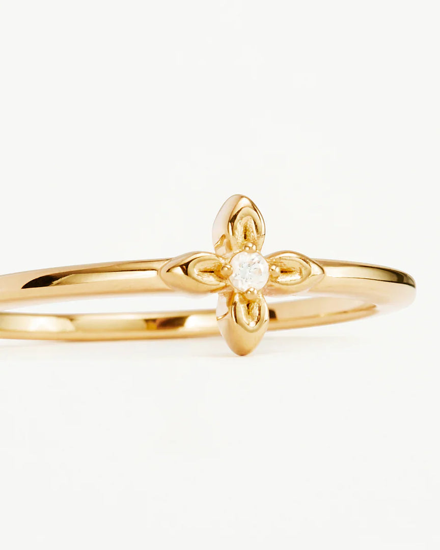 Gold Vermeil Live in Light Ring