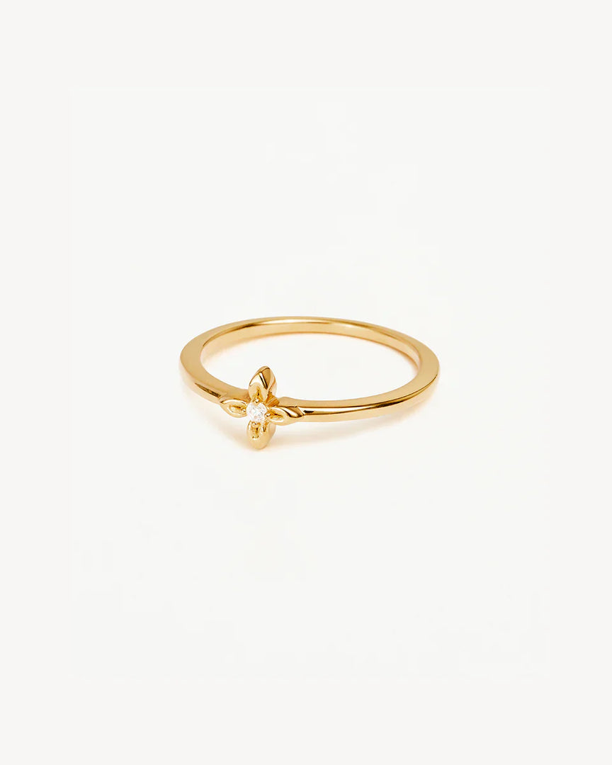 Gold Vermeil Live in Light Ring