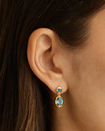 Load image into Gallery viewer, Gold Jewel Topaz Earrings
