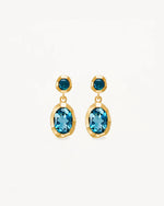 Load image into Gallery viewer, Gold Jewel Topaz Earrings
