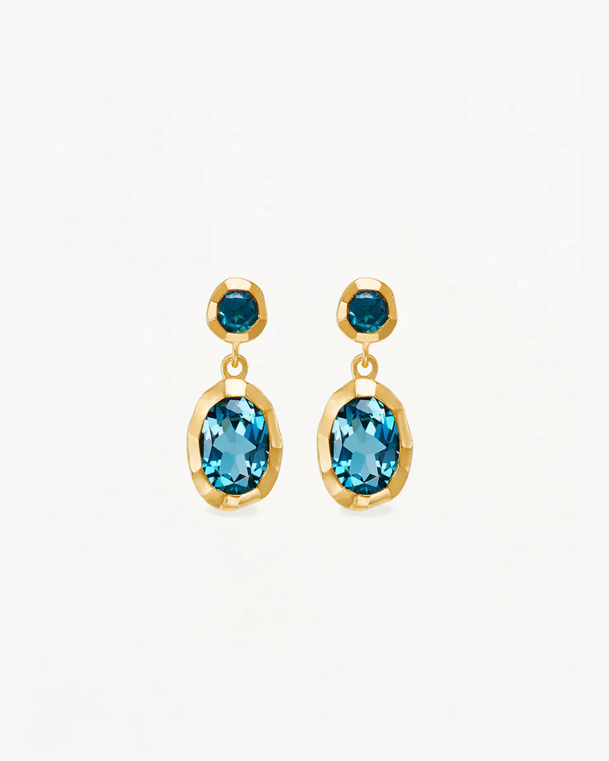 Gold Jewel Topaz Earrings